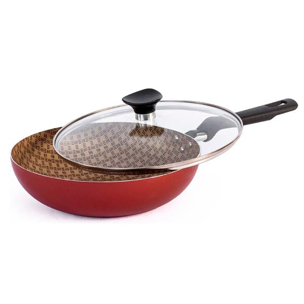 Frigideira Antiaderente Tramontina Loreto Vermelha com Tampa 2,2L