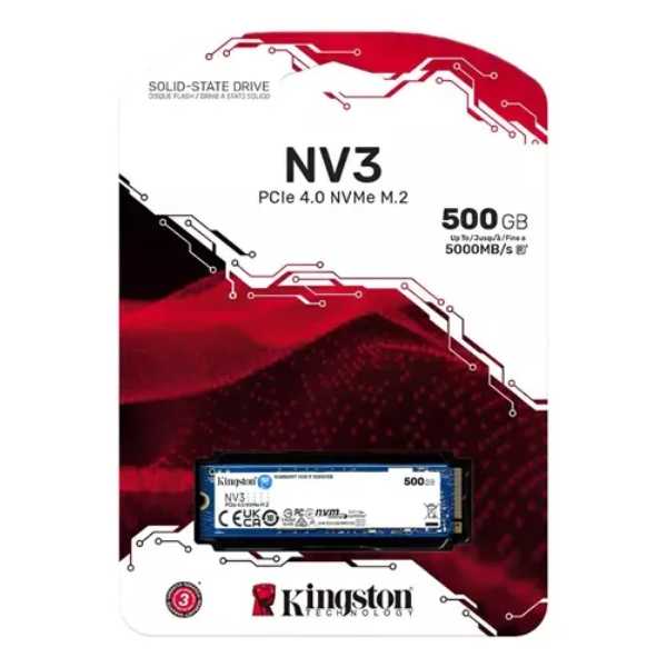 SSD Kingston NV3 500GB M2 2280 NVME PCIe 4.0 Gen 4x4 Ultra R�pido
