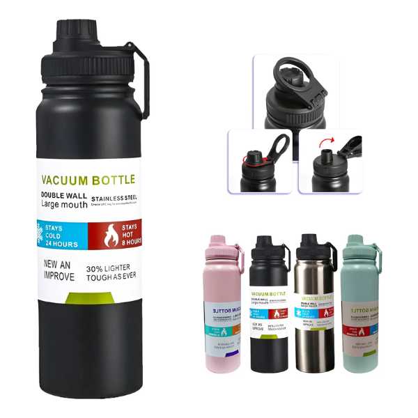 Garrafa T�rmica �gua Squeeze 800ml Inox Academiaquente E Frio