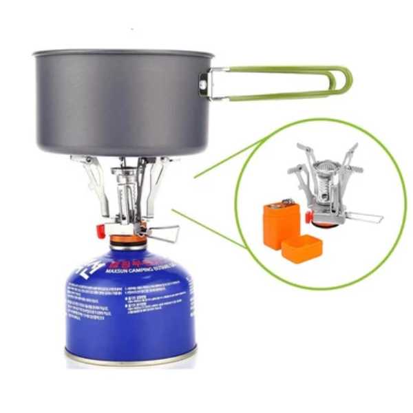 Mini Fogareiro Port�til Acendimento Auto/Click Pesca Camping