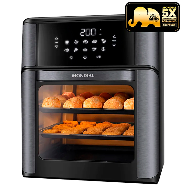 Fritadeira El�trica AFON-12L-BG Forno Oven 12 Litros Preto Mondial