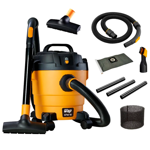 Aspirador De P� e �gua Wap Gtw 10 Compacto 1400w 10 Litros Amarelo/Preto